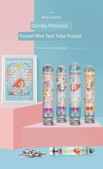 Yıldızlı Gece Mini Tüp Puzzle - 150 Parça - Fotoğraf Çerçeveli ve Yapıştırıcılı - 8