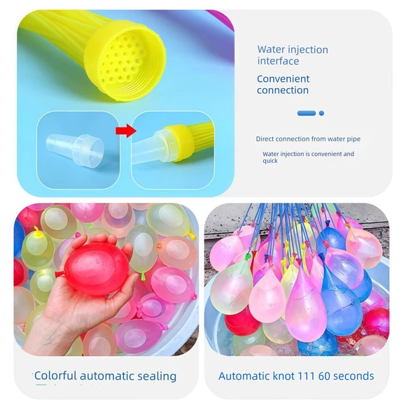 Çocuk Su Balonu Doldurma İstasyonu - 2 Paket (6 Demet 222) Otomatik Bağlama - 11