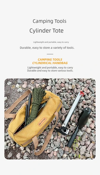Kamp Çadırı Kurulum Kanvas Çantası - Dağ Eğlence Çivi Çantası 20cm - 8