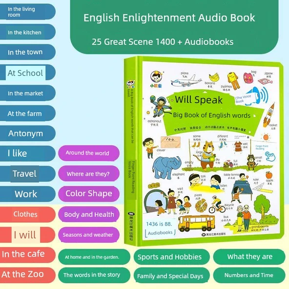 Sesli Erken Eğitim Kitabı - İngilizce Kelimeler