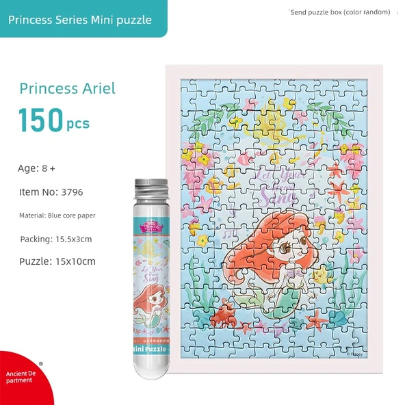 Deniz Kızı Mini Tüp Puzzle - 150 Parça - Fotoğraf Çerçeveli ve Yapıştırıcılı