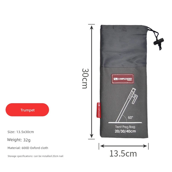 Kamp Çadırı Kurulum Kanvas Çantası - Bağlama Cebi 20cm
