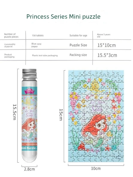 Yıldızlı Gece Mini Tüp Puzzle - 150 Parça - Fotoğraf Çerçeveli ve Yapıştırıcılı - 6