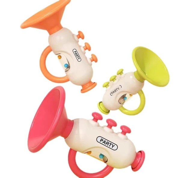 Çocuk Müzikli Korna Oyuncak - Pembe - 6