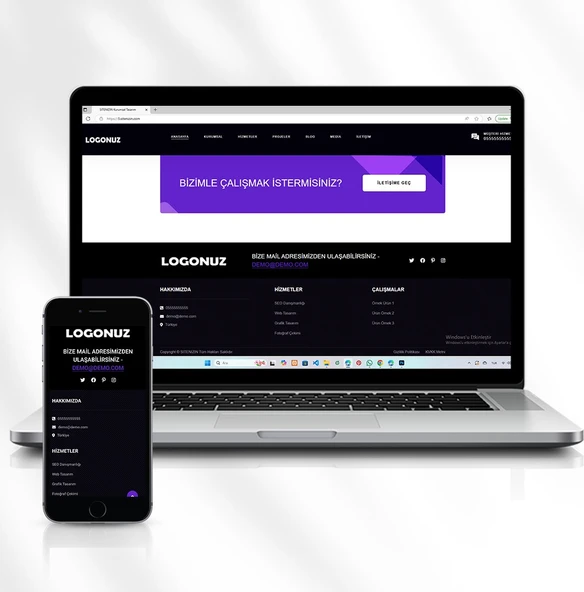 Tüm Hizmet Sektörleri Için Kurumsal Hazır Web Sitesi 3.sitenizin.com - 2