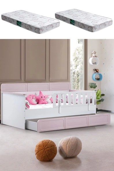 Yavrulu Karyola, Mira Yavrulu Montessori Karyola - Gri + 2 Adet Comfort Yatak - 7