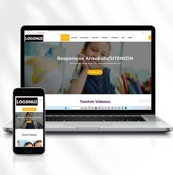 Eğitim Kurumları Için Tanıtım Amaçlı Hizmet Web Sitesi Kod: 9.sitenizin.com