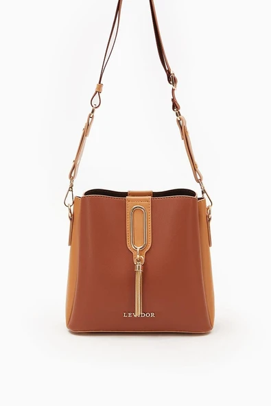 Levidor Taba Camel Kadın Omuz Çantası