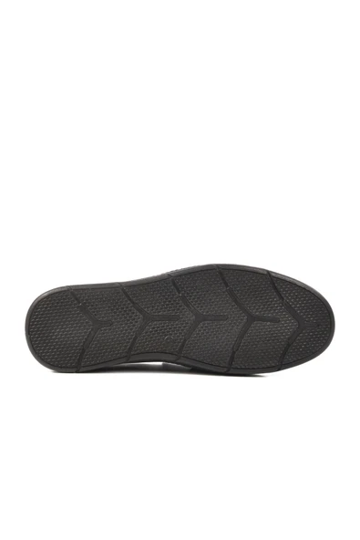 Aspor Siyah Hakiki Deri Erkek Casual Ayakkabı - Resim 5