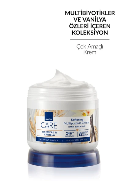 Avon Care Gentle Multi-Biotics & Vanilya Içeren E Vitaminli Kuru Ciltler İçin Çok Amaçlı Krem 400 Ml.