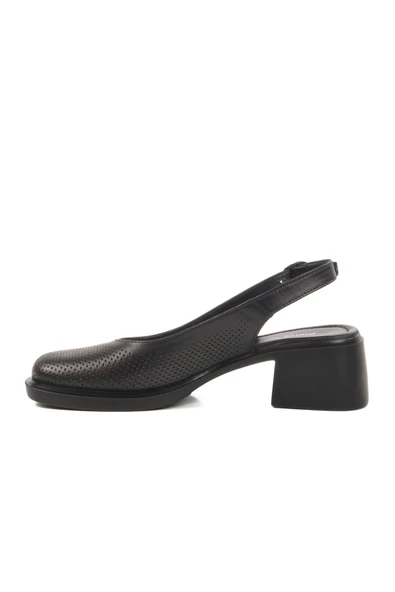 Pierre Cardin Siyah Hakiki Deri Kadın Topuklu Sandalet - 2