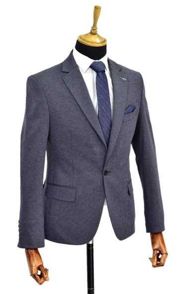 Erkek Tek Spor Ceket Çift Yırtmaçlı BGL-ST04566 - 4