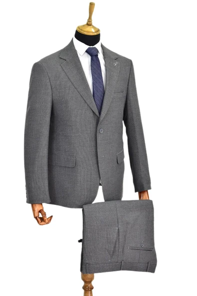 Erkek 4 Drop Çift Yırtmaçlı Takım Elbise BGL-ST04565 - Resim 10