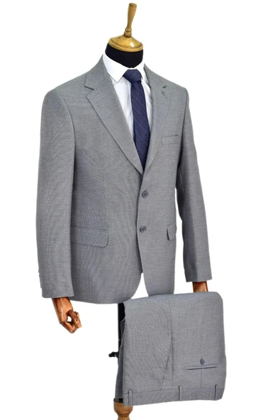 Erkek 4 Drop Çift Yırtmaçlı Takım Elbise BGL-ST04565 - Resim 9