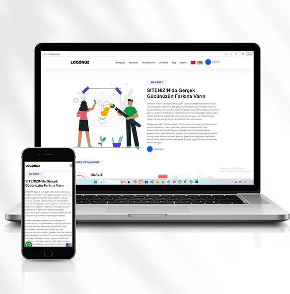 Çok Dilli Hizmet Web Sitesi - Tasarım, Danışmanlık ve Kreatif Firmalar Için Kod: 5.sitenizin.com - 4