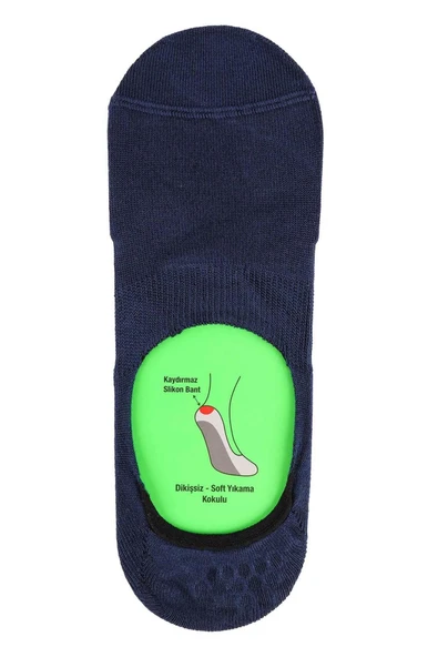 Jiber Erkek Bambu Babet Çorap 7001- 12 Adet  Lacivert 40-44 ürün görseli