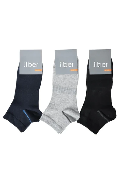 Jiber Erkek Modal Patik Likralı Çorap 6104/6106 - 6 Adet  40-44 GRİMELANJ - Resim 11