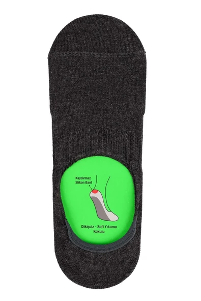 Jiber Erkek Bambu Babet Çorap 7001- 12 Adet  Siyah 40-44 - Resim 4
