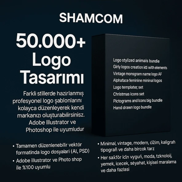 50.000+ Logo Tasarımı – Shamcom’dan Dev Grafik Paketi - 3