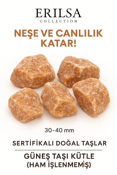 Sertifikalı Ham İşlenmemiş Güneş Taşı Kütle – El Taşı | Yaşam Enerjisi ve Özgüvenin Doğal Kaynağı ürün görseli