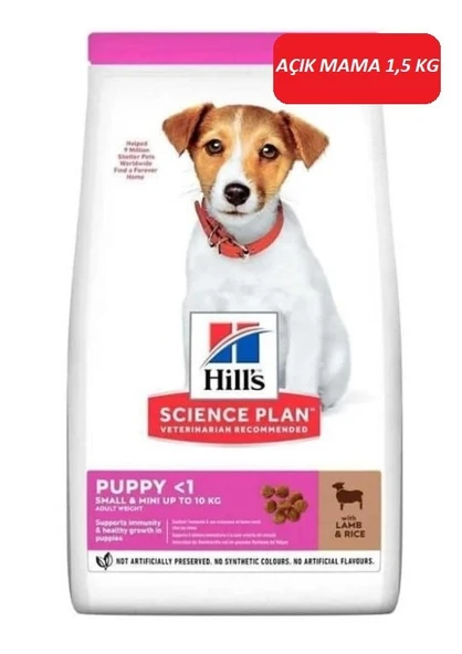 Hill's Small & Mini Puppy Küçük Irk Kuzu Etli ve Pirinçli Yavru Köpek Maması 1,5 KG