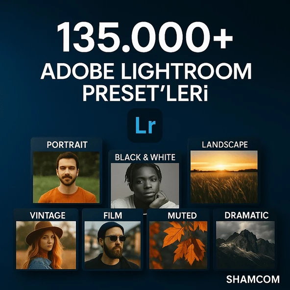 135.000+ Adobe Lightroom Preset Paketi – Shamcom’dan Profesyonel Fotoğrafçılara Özel - 2