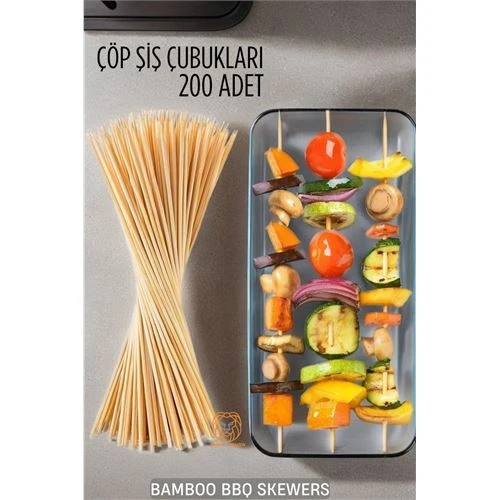 Çöp Şiş İkram Çubukları Bamb 200 ADET ürün görseli