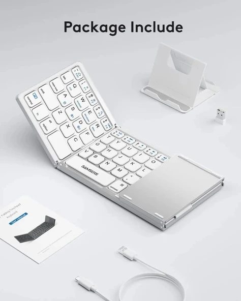 Samsers Touchpadli Katlanabilir Bluetooth Klavye - 9