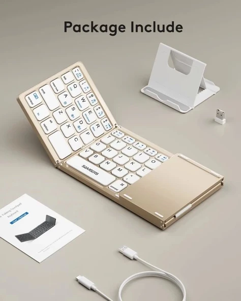 Samsers Touchpadli Katlanabilir Bluetooth Klavye - 9