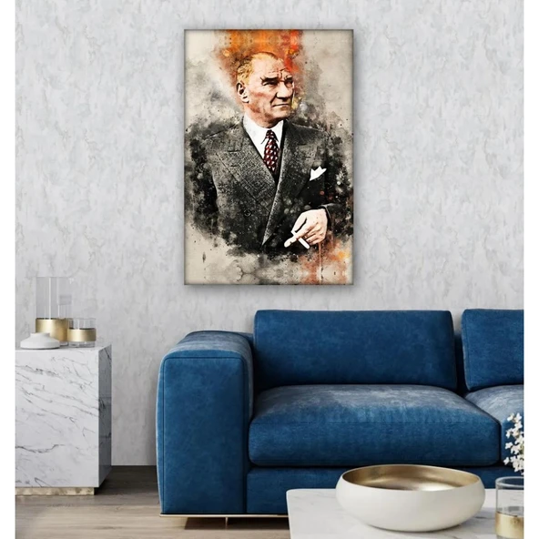 Kanvas Tablo Mustafa Kemal Atatürk   (Çok Şık) - 1