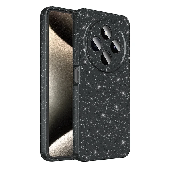 Gpack Xiaomi Redmi 14C 4G uyumlu Kılıf Koton Simli Silikon Arka Kapak Kamera Korumalı - Resim 2