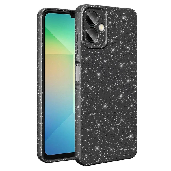 Gpack Samsung Galaxy A06 uyumlu Kılıf Koton Simli Silikon Arka Kapak Kamera Korumalı - Resim 2