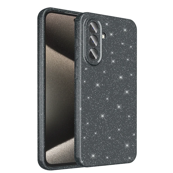 Gpack Samsung Galaxy A36 uyumlu Kılıf Koton Simli Silikon Arka Kapak Kamera Korumalı - Resim 2