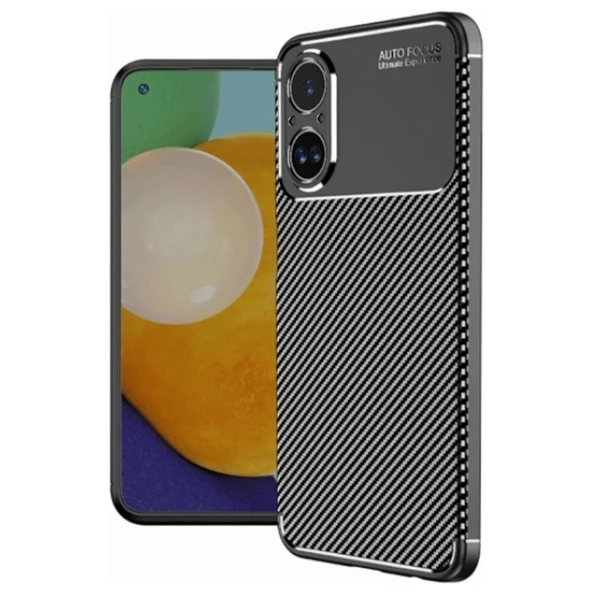 Gpack Realme 12 Lite uyumlu Kılıf Negro Karbon Görünümlü Silikon ürün görseli