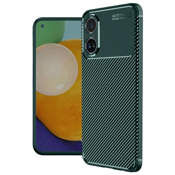 Gpack Realme 12 Lite uyumlu Kılıf Negro Karbon Görünümlü Silikon - Resim 4