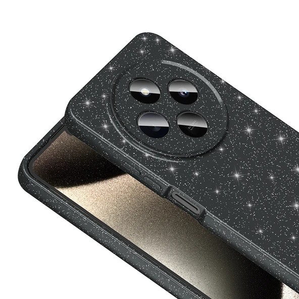 Gpack Xiaomi Redmi 14C 4G uyumlu Kılıf Koton Simli Silikon Arka Kapak Kamera Korumalı - Resim 3