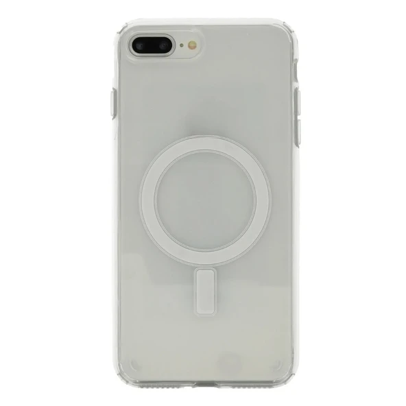 Gpack Apple iPhone 7 uyumlu Kılıf M-Safe Şarj Özellikli Sert PC Embos Kapak - Resim 2