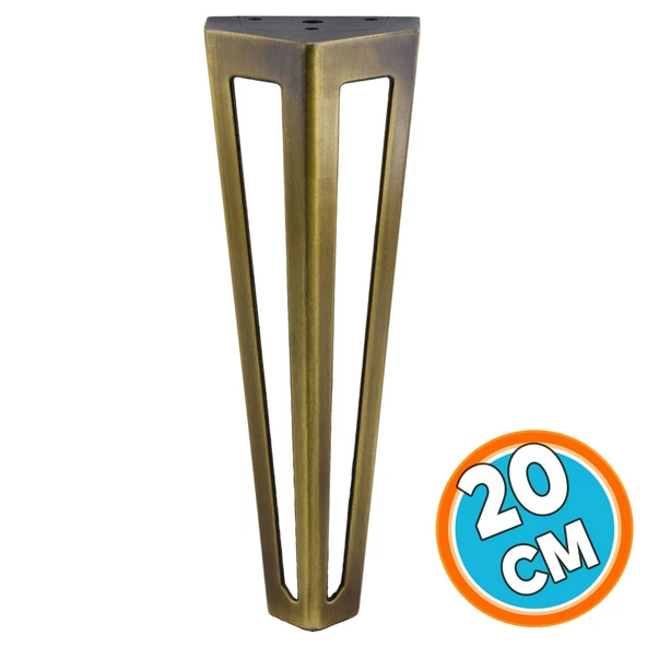 Mobilya Koltuk Konsol Tv Ünite Masa Ayağı Metal Ayakları 20 Cm Antik Sarı 4 Adet - Resim 8