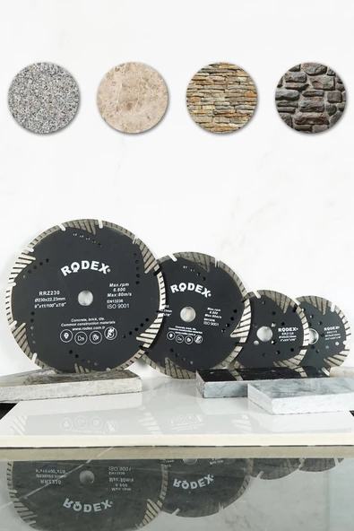 Rrz180 Uzatılmış Segment Turbo Elmas Beton, Tuğla, Granit Kesme Diski 180mm - 4