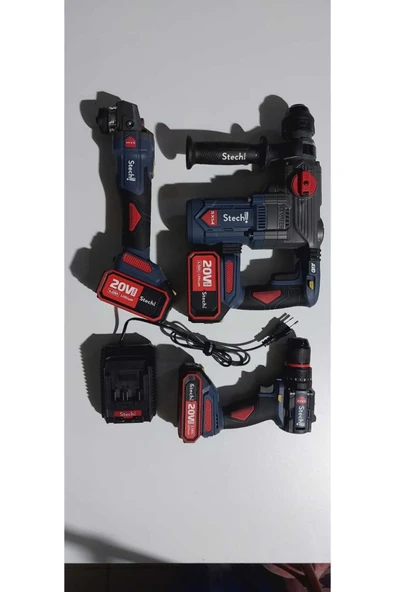 Stech Akülü 3 Lü Set Sx54-sx12-sx44 2x 4.0 Ah 1 X2,0 Ah 20 V - 5