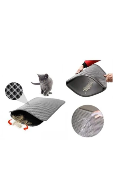 MASCOTA Elekli Kedi Tuvalet Önü Kedi Kum Paspası 1. Sınıf Materyal 40x50x0,7cm - 5