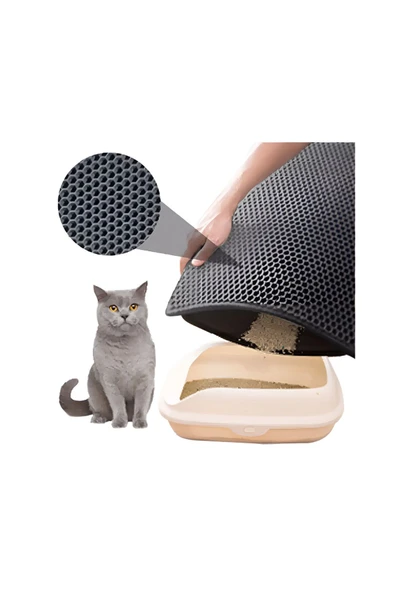 MEDLİGHT Elekli Kedi Tuvalet Önü Paspası - Kum Paspası / 60x40 Boyut