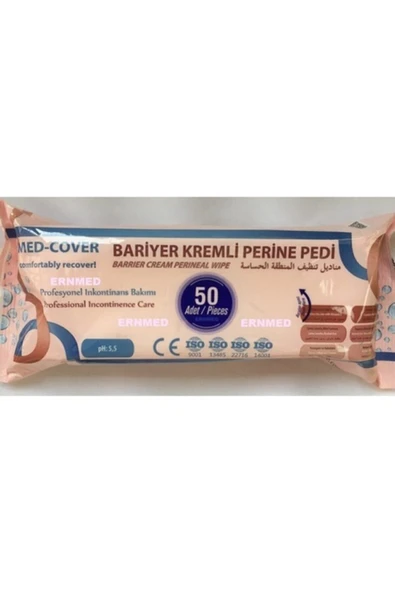 CARE Vücut temizleme mendili Bariyerli Kremli Perine Pedi 50li MED-COVER ürün görseli