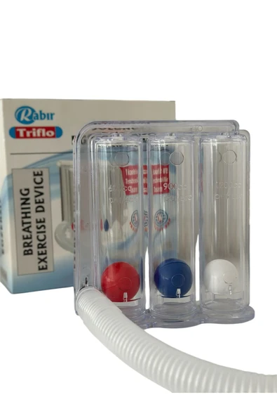 RABIR Triflo – Solunum Egzersiz Cihazı – 3 Toplu Triflo – Nefes Egzersiz Aleti – Üfleme Topu - Resim 3