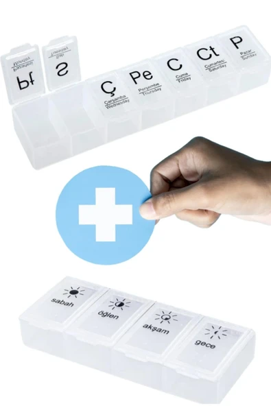 MEDLİGHT Günlük ve Haftalık İlaç Takip Seti – Akıllı İlaç Düzenleyici ve Saklama Kutusu ürün görseli