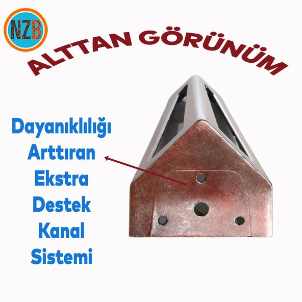 Mobilya Koltuk Baza Puf Kanepe Tv Ünite Masa Ayağı Ayakları Metal Ayak 14 Cm Antik Bakır 4 ADET - Resim 3