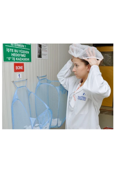 HİZMET 100 Adet -tek Kullanımlık Akordeon Tela Bone - Tek Lastik - 40 Cm - Resim 2