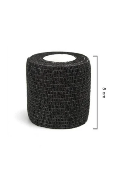 DEDEKS Elastik Kendinden Yapışkanlı Bandaj Coban Siyah Renkli 5 Cm Yapışan Koban ürün görseli