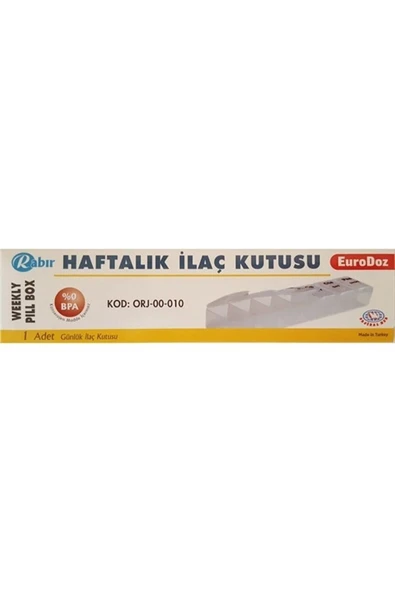 RABIR Haftalık Ilaç Saklama Kutusu Günlük, Haftalık Ilaç Depolama Kutusu - Resim 3