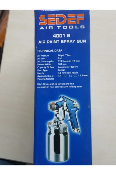 Pro 4001s 1.8mm Alttan Depolu Hvlp Profesyonel Boya Tabancası 4001s18 - 3
